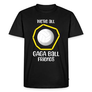 Dictons Gaga Ball - T-shirt Premium bio Homme - noir - Devant - Nico (187cm)