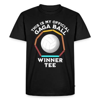 Gaga Joueur de balle - T-shirt Premium bio Homme - noir - Devant - Nico (187cm)