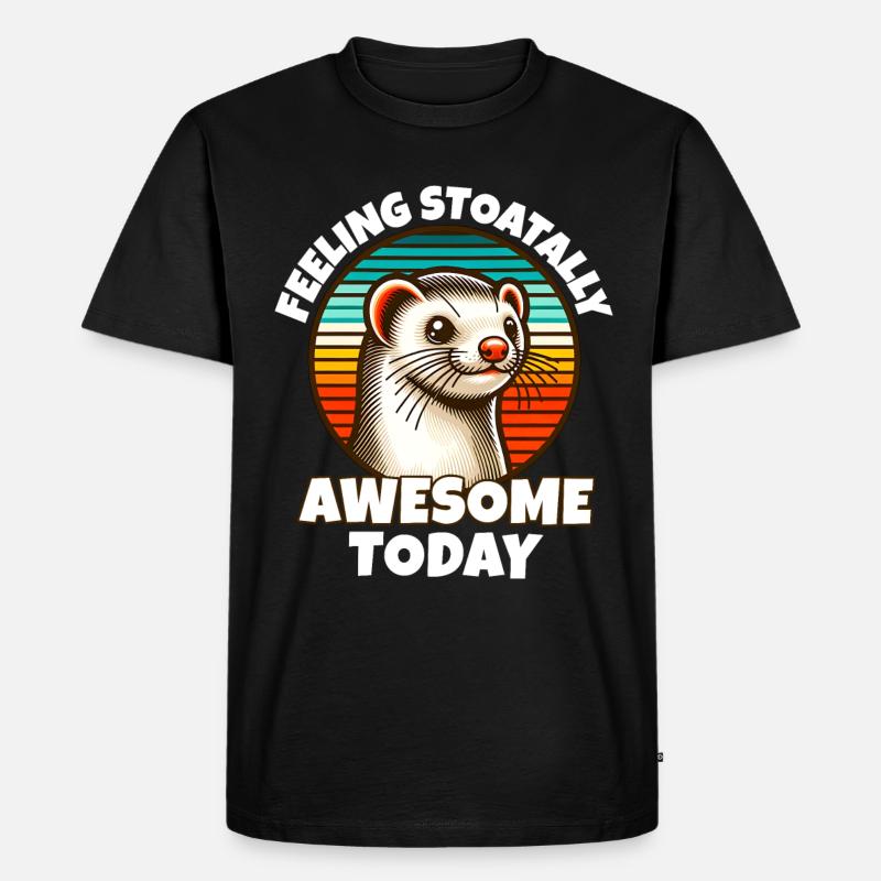 Hermelin Sprüche - Männer Premium Bio T-Shirt - Schwarz