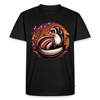 Hermine - T-shirt Premium bio Homme - noir - Devant - Nico (187cm)