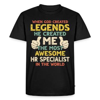 HR Specialist - Men's Premium Organic T-Shirt - black - Front - Nico (187cm)
