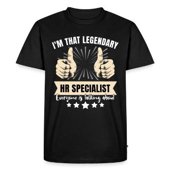Spécialiste légendaire des ressources humaines - T-shirt Premium bio Homme - noir - Devant - Nico (187cm)