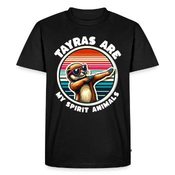 Funny Marten Sayings - Men's Premium Organic T-Shirt - black - Front - Nico (187cm)