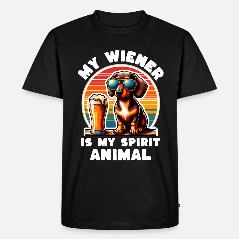 Lustige Dackel Sprüche - Männer Premium Bio T-Shirt - Schwarz