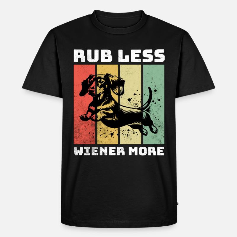 Dackel Sprüche - Männer Premium Bio T-Shirt - Schwarz