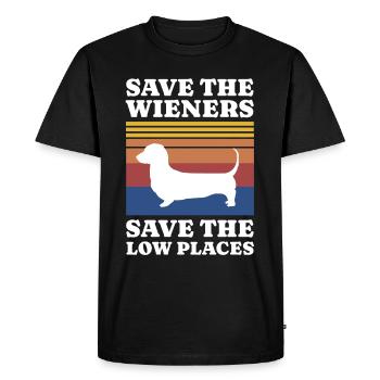 Sauver le teckel de Wiener - T-shirt Premium bio Homme - noir - Devant - Nico (187cm)