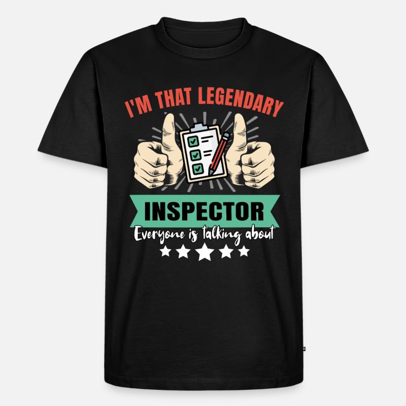 Legendärer Inspektor - Männer Premium Bio T-Shirt - Schwarz