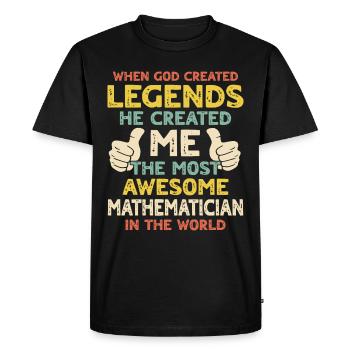 Mathématicien - T-shirt Premium bio Homme - noir - Devant - Nico (187cm)