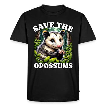 Sauver Opossum - T-shirt Premium bio Homme - noir - Devant - Nico (187cm)