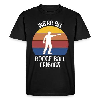 Dictons de boules de pétanque - T-shirt Premium bio Homme - noir - Devant - Nico (187cm)