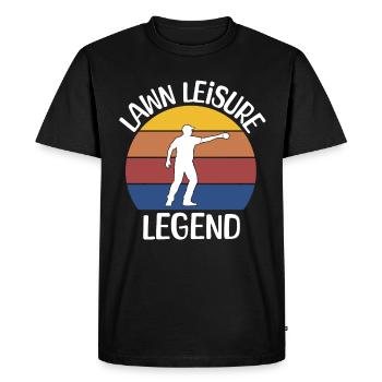 Joueur de pétanque - T-shirt Premium bio Homme - noir - Devant - Nico (187cm)