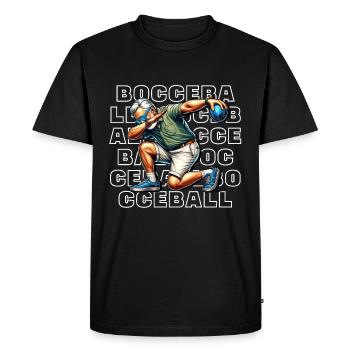 Boule de pétanque - T-shirt Premium bio Homme - noir - Devant - Nico (187cm)