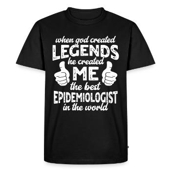 Best Epidemiologist Legend - Men's Premium Organic T-Shirt - black - Front - Nico (187cm)