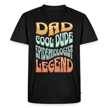 Papa Epidemiologist - Men's Premium Organic T-Shirt - black - Front - Nico (187cm)