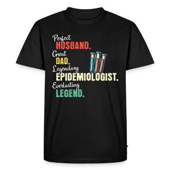 Epidemiologist Dad - Men's Premium Organic T-Shirt - black - Front - Nico (187cm)