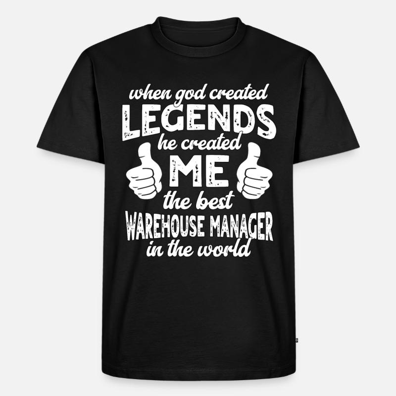 Bester Lagerleiter Legende - Männer Premium Bio T-Shirt - Schwarz