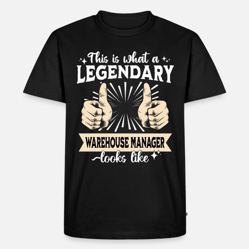 Legendärer Lagerleiter - Männer Premium Bio T-Shirt - Schwarz