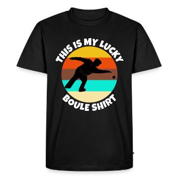 Boules - T-shirt Premium bio Homme - noir - Devant - Nico (187cm)