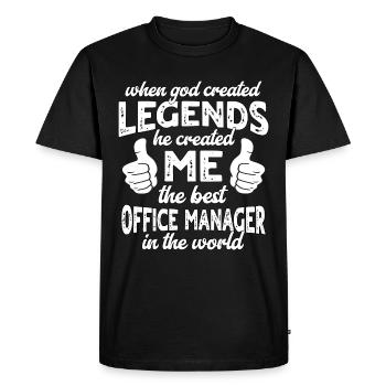 Légende du meilleur gestionnaire de bureau - T-shirt Premium bio Homme - noir - Devant - Nico (187cm)
