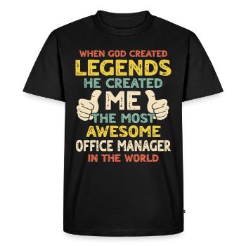 Gestionnaire de bureau - T-shirt Premium bio Homme - noir - Devant - Nico (187cm)