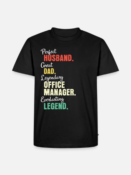 Office Manager Dad - Men's Premium Organic T-Shirt - black