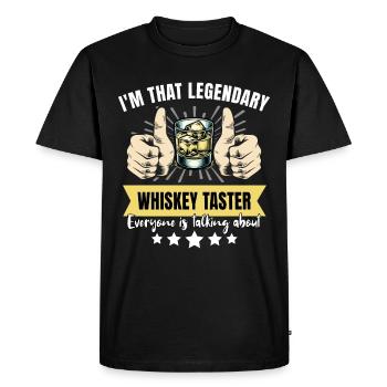 Buveur de whisky légendaire - T-shirt Premium bio Homme - noir - Devant - Nico (187cm)