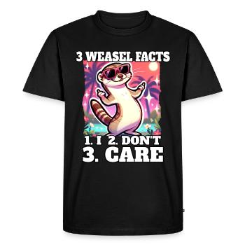 Weasel Sayings - Men's Premium Organic T-Shirt - black - Front - Nico (187cm)