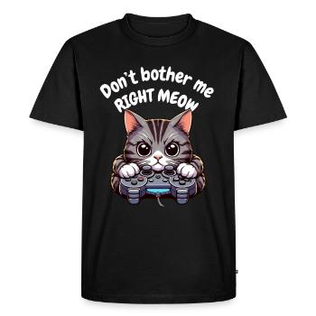 Jeu Vidéo Chat Contrôleur Gamer Gaming PC Drôle - T-shirt Premium bio Homme - noir - Devant - Nico (187cm)
