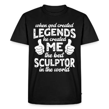 Meilleur sculpteur de légende - T-shirt Premium bio Homme - noir - Devant - Nico (187cm)