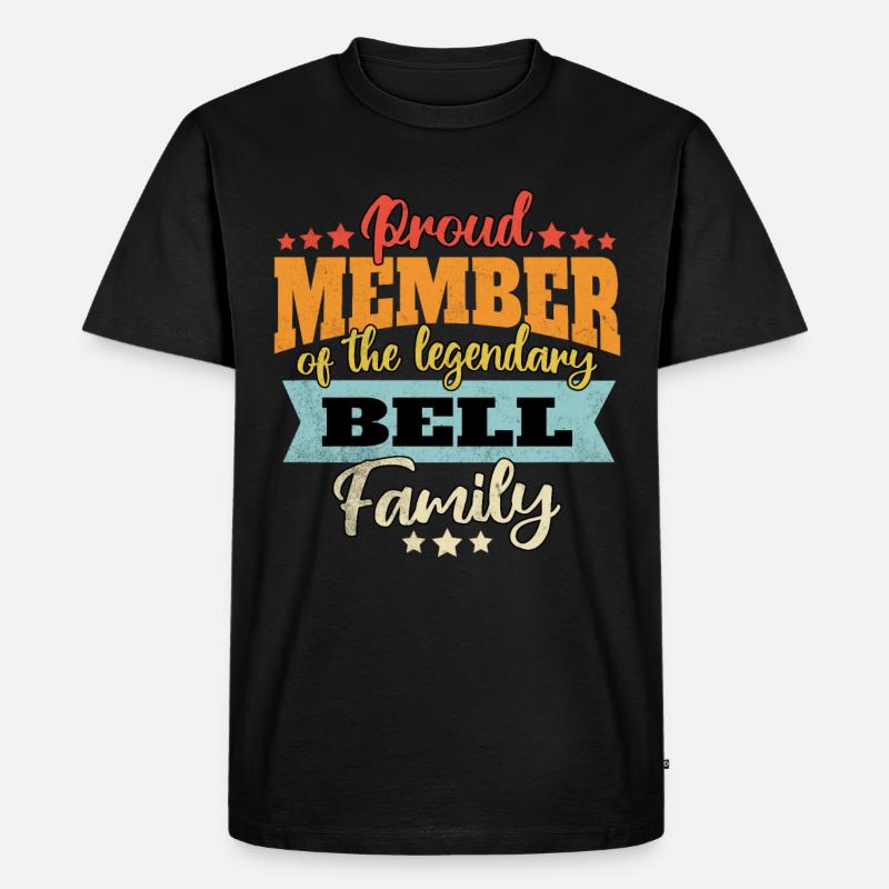Name Bell - Männer Premium Bio T-Shirt - Schwarz