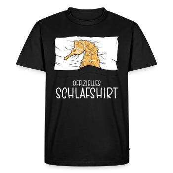 Pyjama officiel Pyjama Pyjama Hippocampe - T-shirt Premium bio Homme - noir - Devant - Nico (187cm)