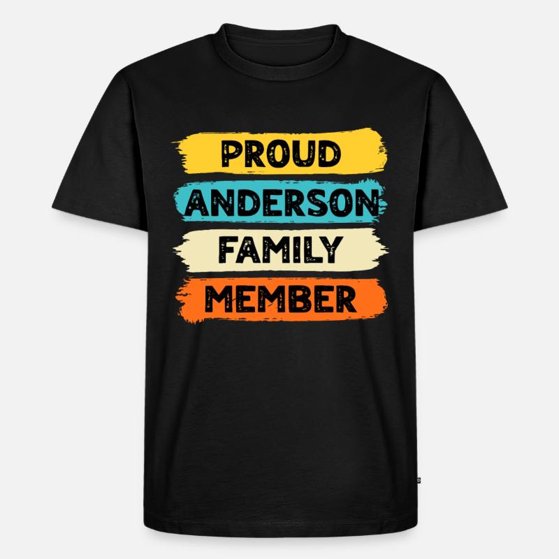 Stolzer Anderson - Männer Premium Bio T-Shirt - Schwarz