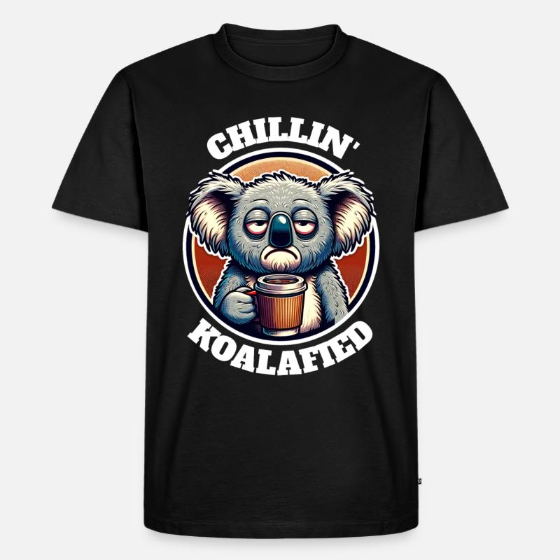 Koala Sprüche - Männer Premium Bio T-Shirt - Schwarz