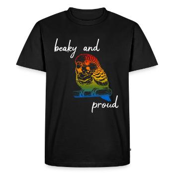 Funny Sun Parakeet Sayings - Men's Premium Organic T-Shirt - black - Front - Nico (187cm)
