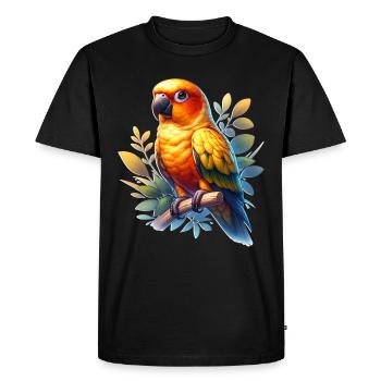 Sun parakeet - Men's Premium Organic T-Shirt - black - Front - Nico (187cm)