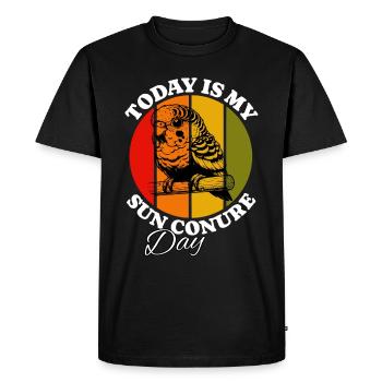 Sun parakeet - Men's Premium Organic T-Shirt - black - Front - Nico (187cm)