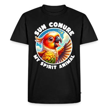 Funny Sun Parakeet Sayings - Men's Premium Organic T-Shirt - black - Front - Nico (187cm)
