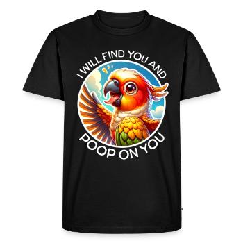 Sun parakeet sayings - Men's Premium Organic T-Shirt - black - Front - Nico (187cm)