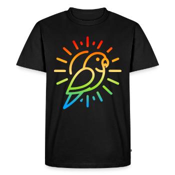 Sun parakeet - Men's Premium Organic T-Shirt - black - Front - Nico (187cm)