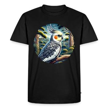 Calopsitte - T-shirt Premium bio Homme - noir - Devant - Nico (187cm)