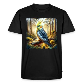 Calopsitte - T-shirt Premium bio Homme - noir - Devant - Nico (187cm)