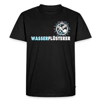Water Master Sayings Water Whisperer - Men's Premium Organic T-Shirt - black - Front - Nico (187cm)