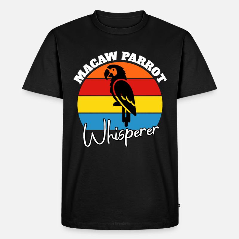 Papageie Flüsterer - Männer Premium Bio T-Shirt - Schwarz