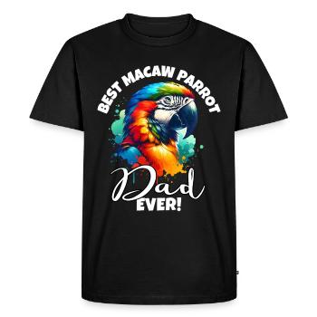 Meilleur perroquet ara Papa - T-shirt Premium bio Homme - noir - Devant - Nico (187cm)