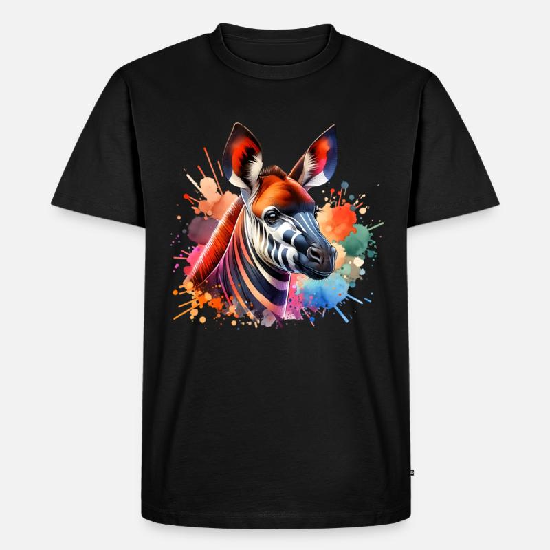 Okapi - Männer Premium Bio T-Shirt - Schwarz