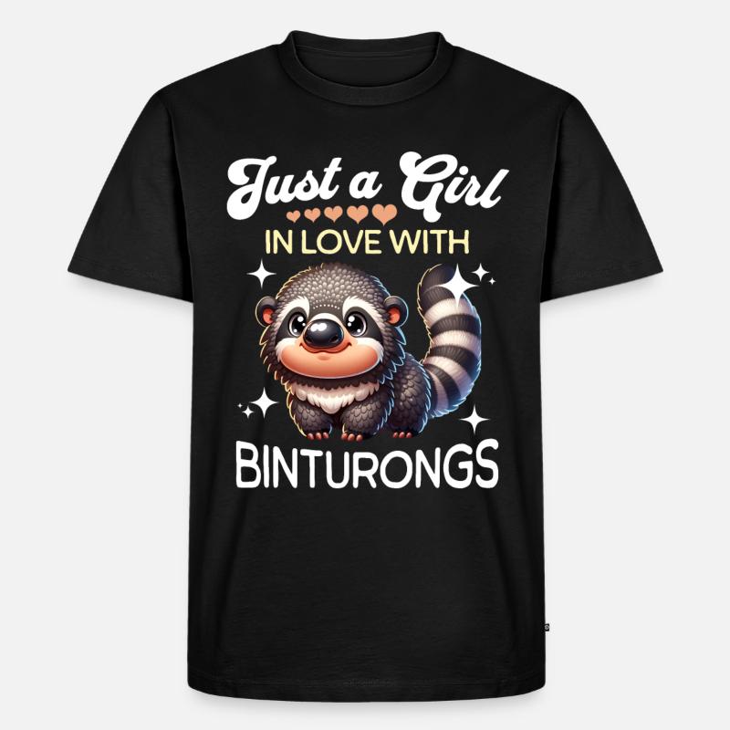 Marderbär Mädchen - Männer Premium Bio T-Shirt - Schwarz