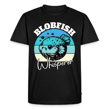 Chuchoteur de Blobfish - T-shirt Premium bio Homme - noir - Devant - Nico (187cm)