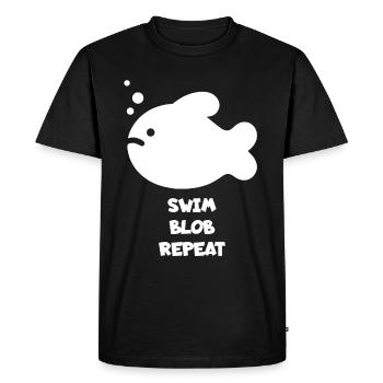 Blobfish Sayings Fish - Men's Premium Organic T-Shirt - black - Front - Nico (187cm)