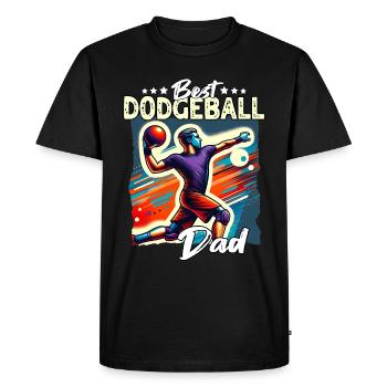 Papa ballon chasseur - T-shirt Premium bio Homme - noir - Devant - Nico (187cm)