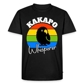 Night Parrot Whisperer - Men's Premium Organic T-Shirt - black - Front - Nico (187cm)